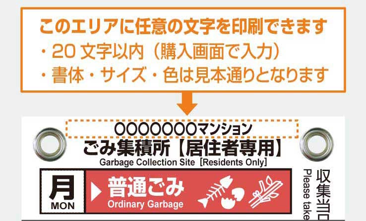 ゴミ収集日【看板ポスター】・高津区（北見方 坂戸 下野毛 末長 諏訪