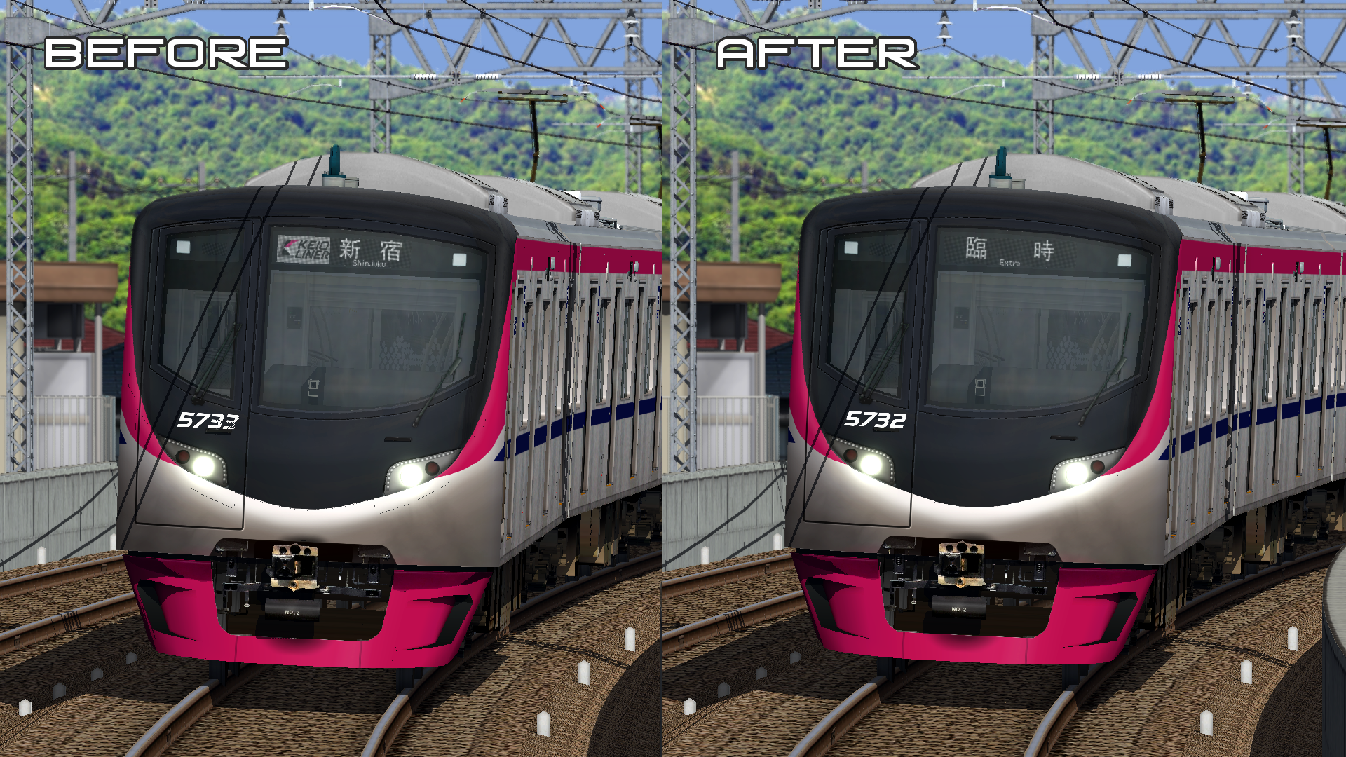 Railsim2 京王電鉄5000系 6000系 更新のお知らせ Mc724 5036