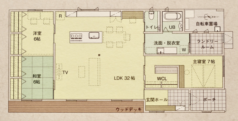 暮らしのインテリア まっすぐな間取りで風が吹き抜ける家 シンプルに暮らすということ Itou58さん ムクリ Mukuri