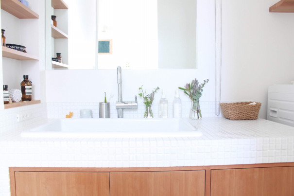 暮らしのインテリア 広いスペースに生活感を感じさせない洗面所づくり 空間を活かすスキップフロアのあるお家 Annapple Houseさん ムクリ Mukuri