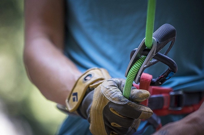 Petzl ストップ 有難 ビレイデバイス 青