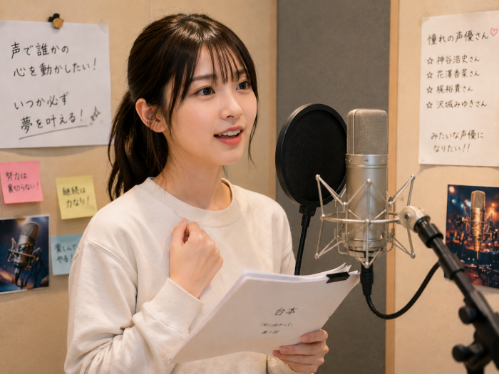声優として活動する女性
