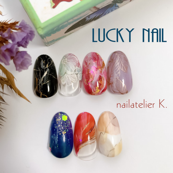 ラッキーネイル 7月15日までは 初夏を楽しむ大人の個性派ネイル Nailatelier K