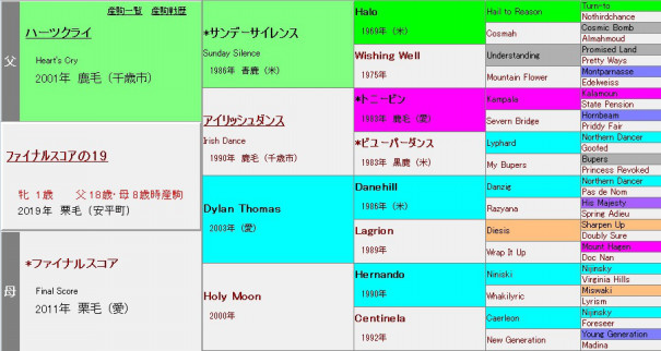 ファイナルスコアの19 キャロットクラブ 年度募集 元美浦トラックマンの競馬血統ブログ