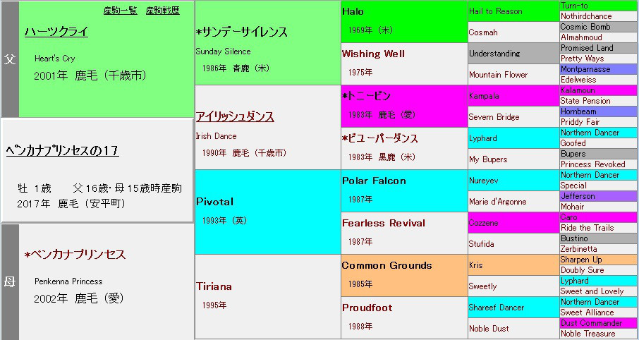 シルクホースクラブ 1歳馬考察 ペンカナプリンセスの17 元美浦トラックマンの競馬血統ブログ