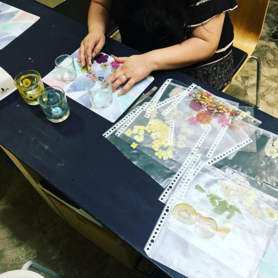 押し花キャンドルホルダー Gatto Nero Candle