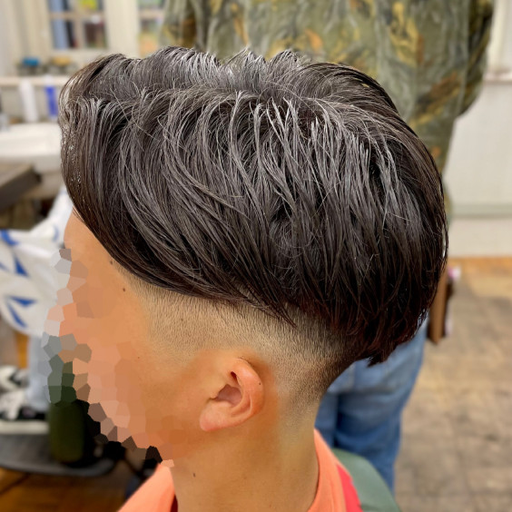 センター分けと ツーブロックと スキンフェードと Tashiro Mix Hair