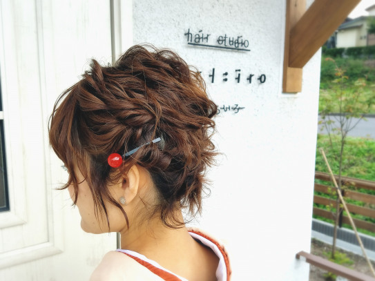 和装ヘアアレンジのお客様 Hair Studio M A R L I R O まぁるいろ