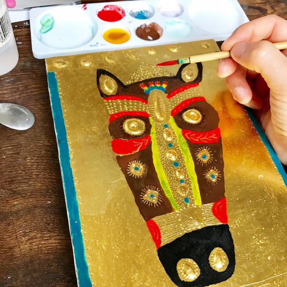 浜辺のかたち」4号テンペラ画 哀しい 