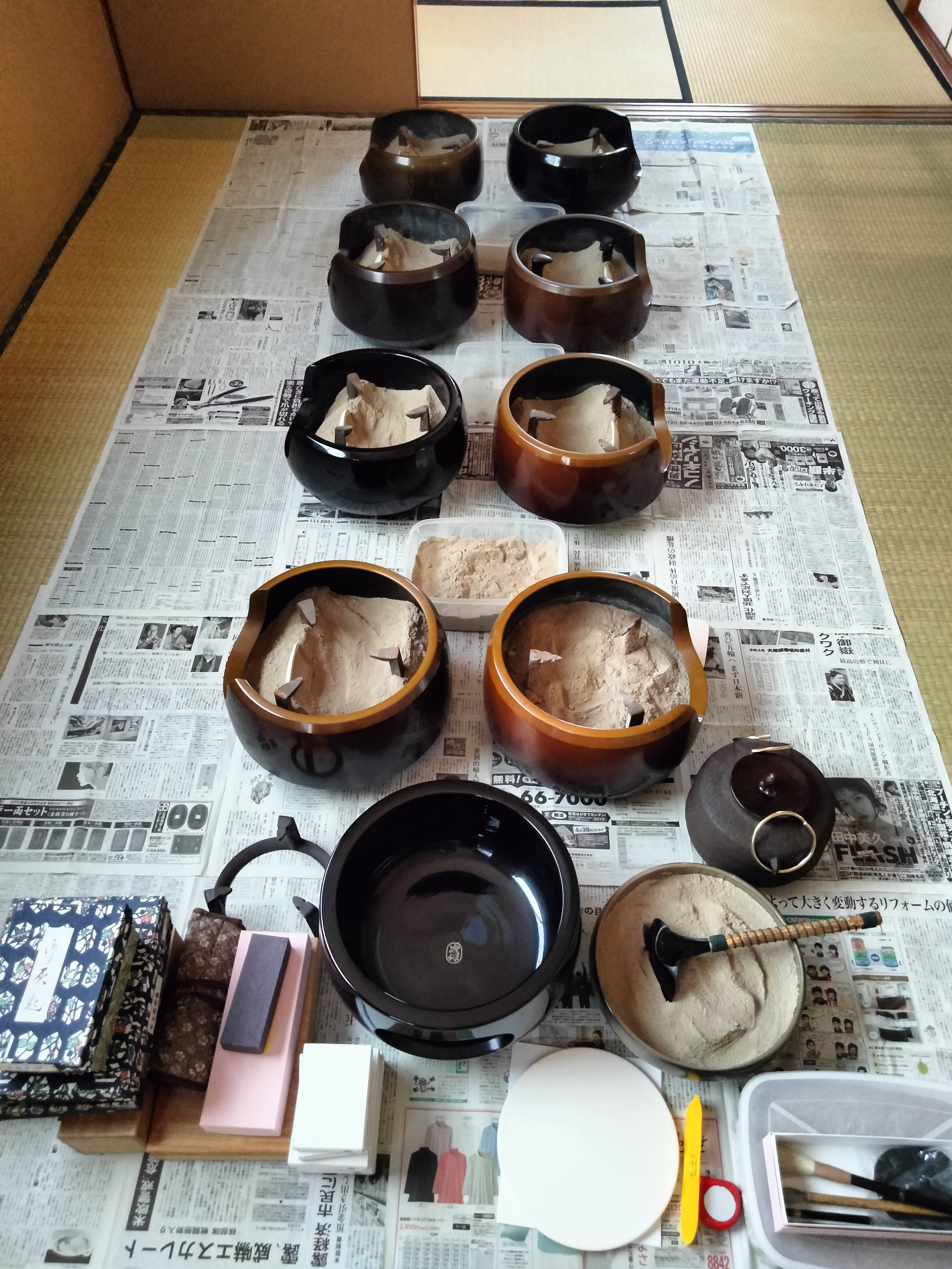 【新品】裏千家 灰形 風炉 10台セット 新品】裏千家 灰形 風炉 10台セット