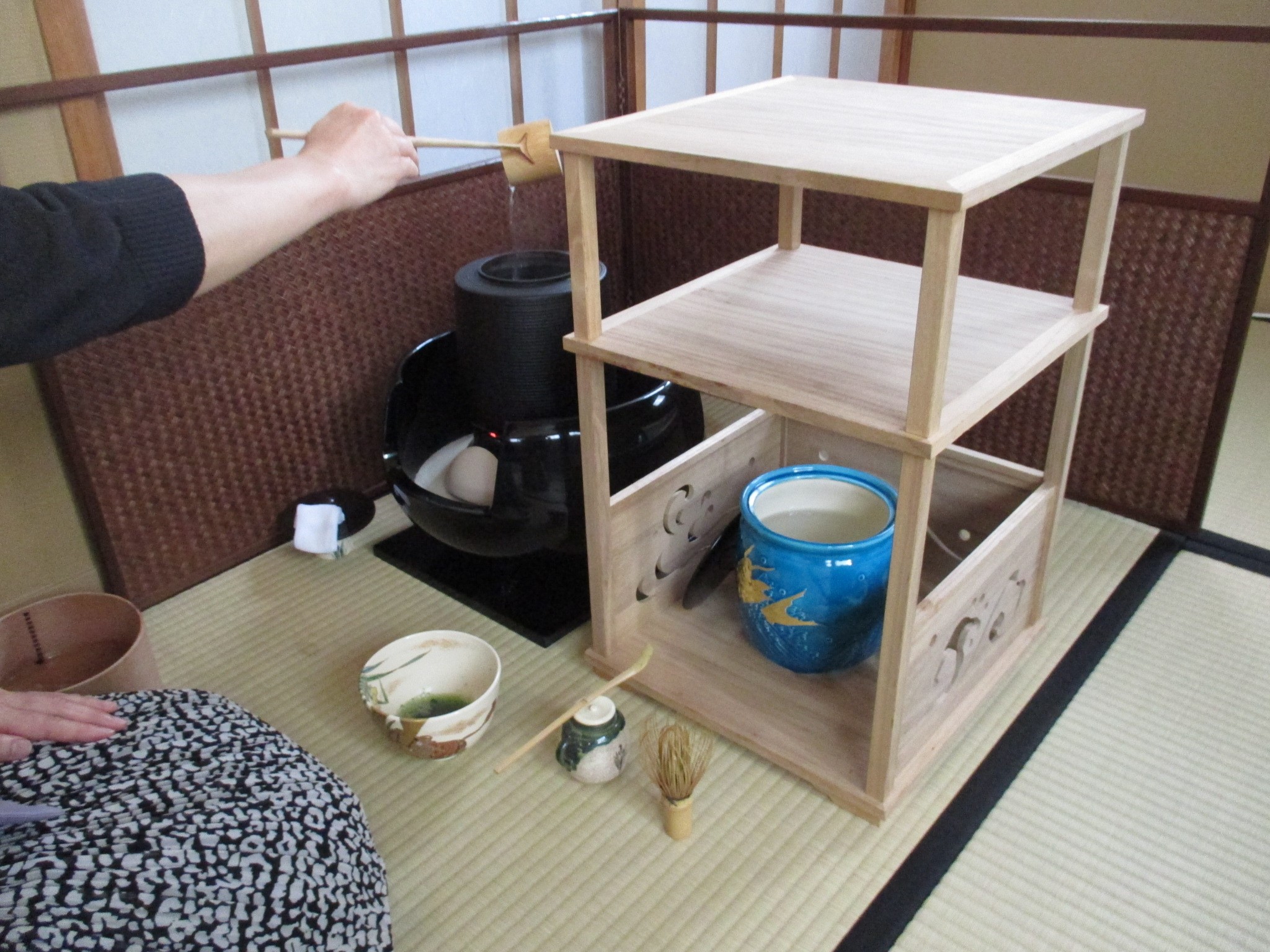 茶道具 萩焼 茶碗 指月窯 波多野善蔵 共箱 裏千家 紐 茶道具 萩