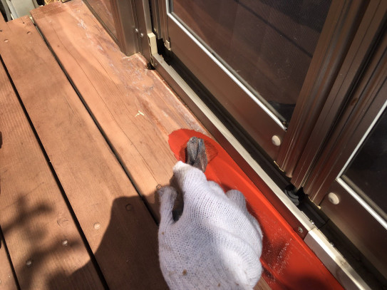 ウッドデッキの塗装記録 山和美装