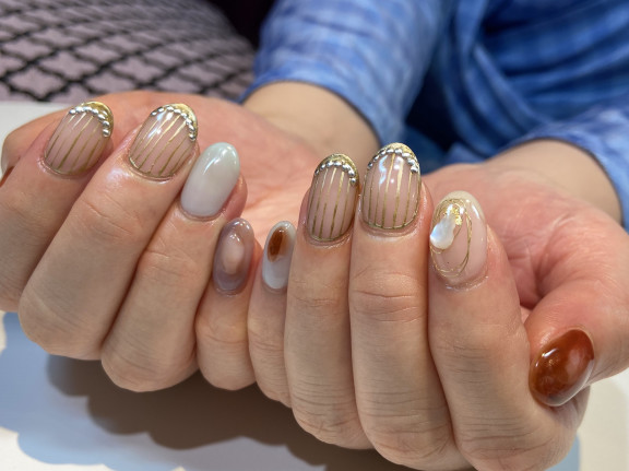 ニュアンスネイル 京橋美容室 ネイルサロン Stella Nail ネイリスト宮田