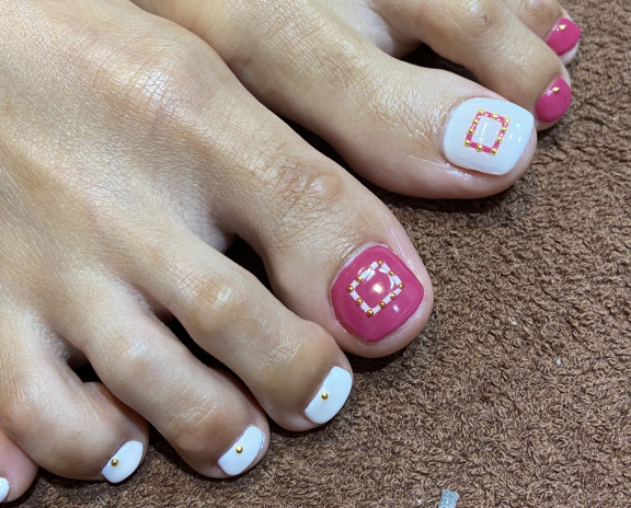 ピンクネイル 京橋美容室 ネイルサロン Stella Nail ネイリスト宮田