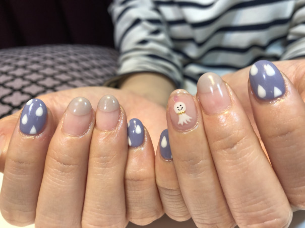 パラジェルで梅雨にぴったりてるてる坊主ネイル 京橋美容室 ネイルサロン Stella Nail ネイリスト宮田