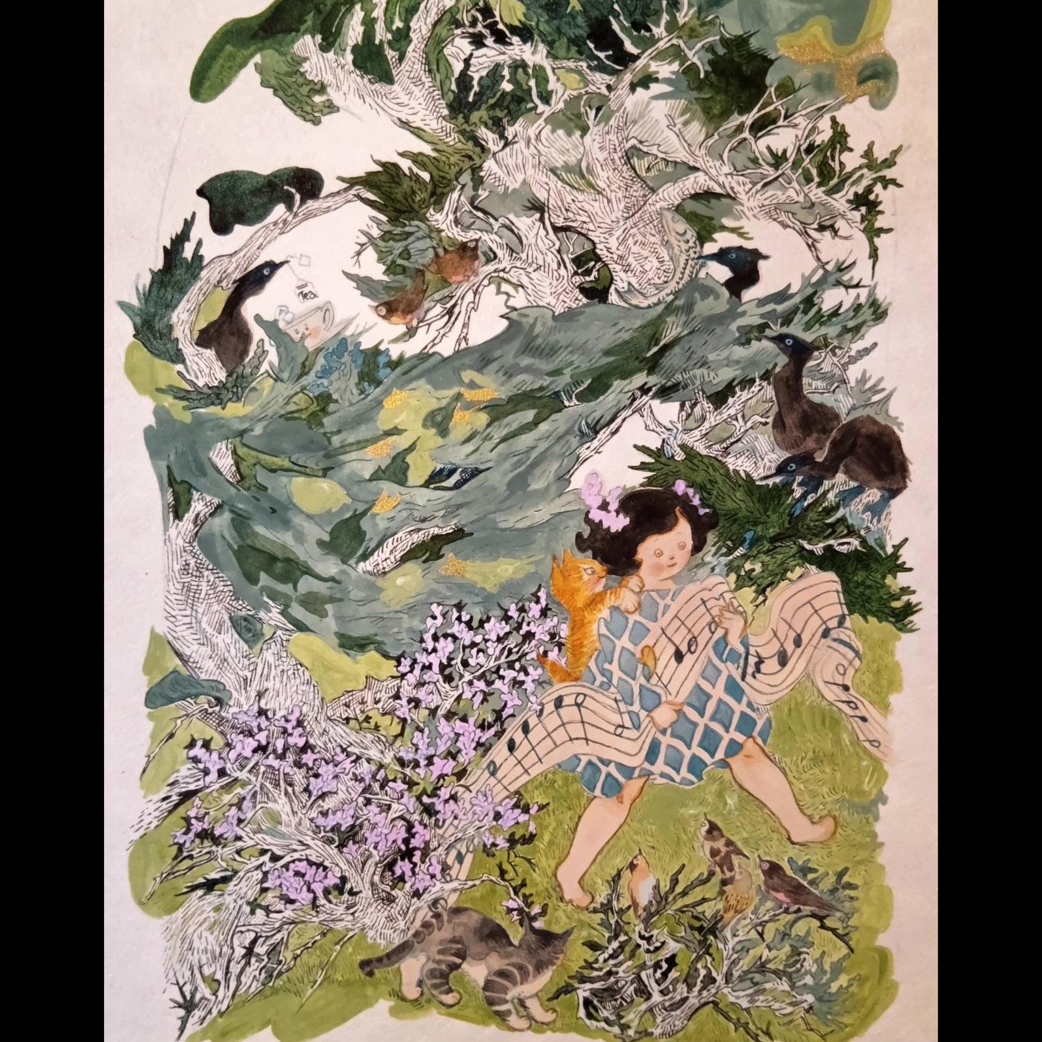 個展開催中の三星玲子さんの作品、ポストカードのオンライン販売を開始