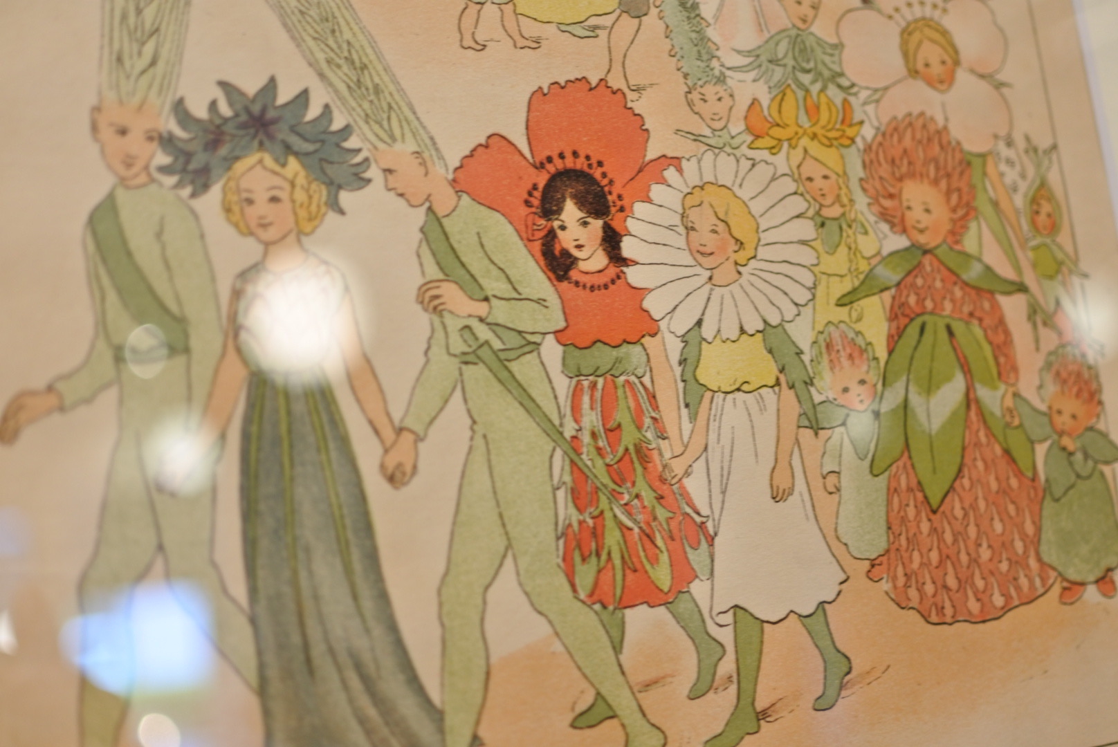 「Blomsterfesten i tappan」1914年初版／額装 Elsa Beskow