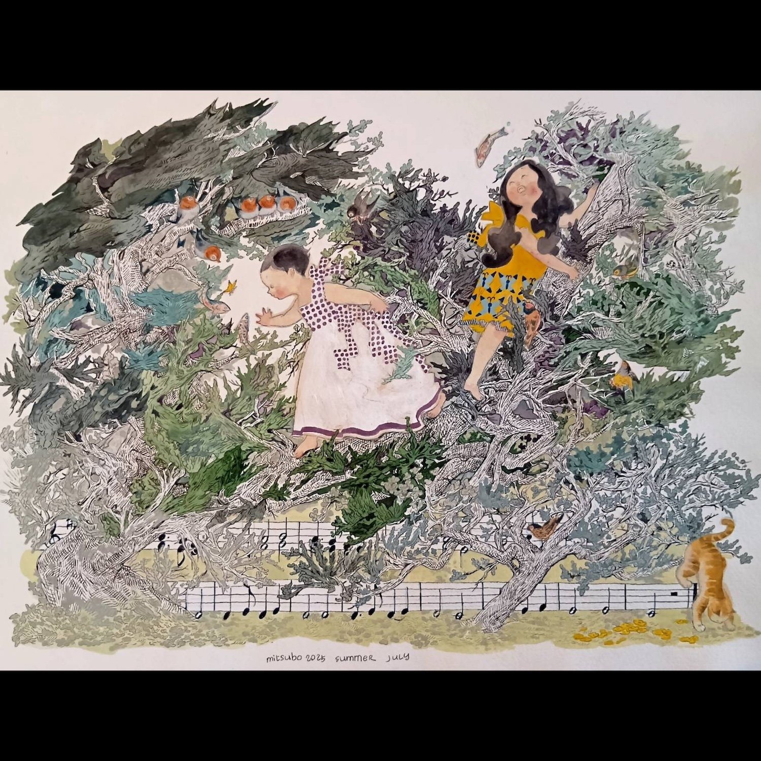 ク*ん様 三星玲子　水彩　原画　直筆画　イラスト　熊五郎 三星玲子「熊五郎の冒険－アドベント2020」ビジュアルブック - Art+