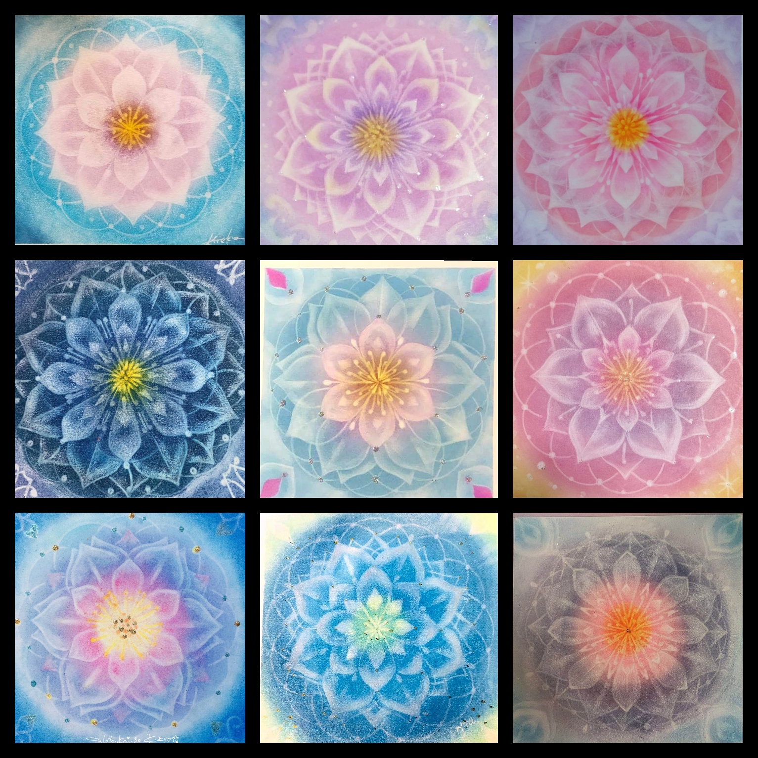 一番人気物花曼荼羅 日本画 絵画 一点もの アート 写真 ハンドメイド 13 680 Hafryat Com