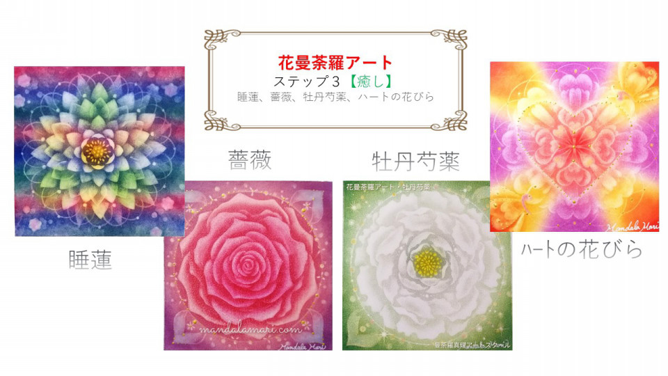 花曼荼羅アート 蓮の花 Spiritual Art 曼荼羅真理