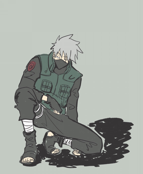 18 8からの過去絵 錆びた鉄屑が響く