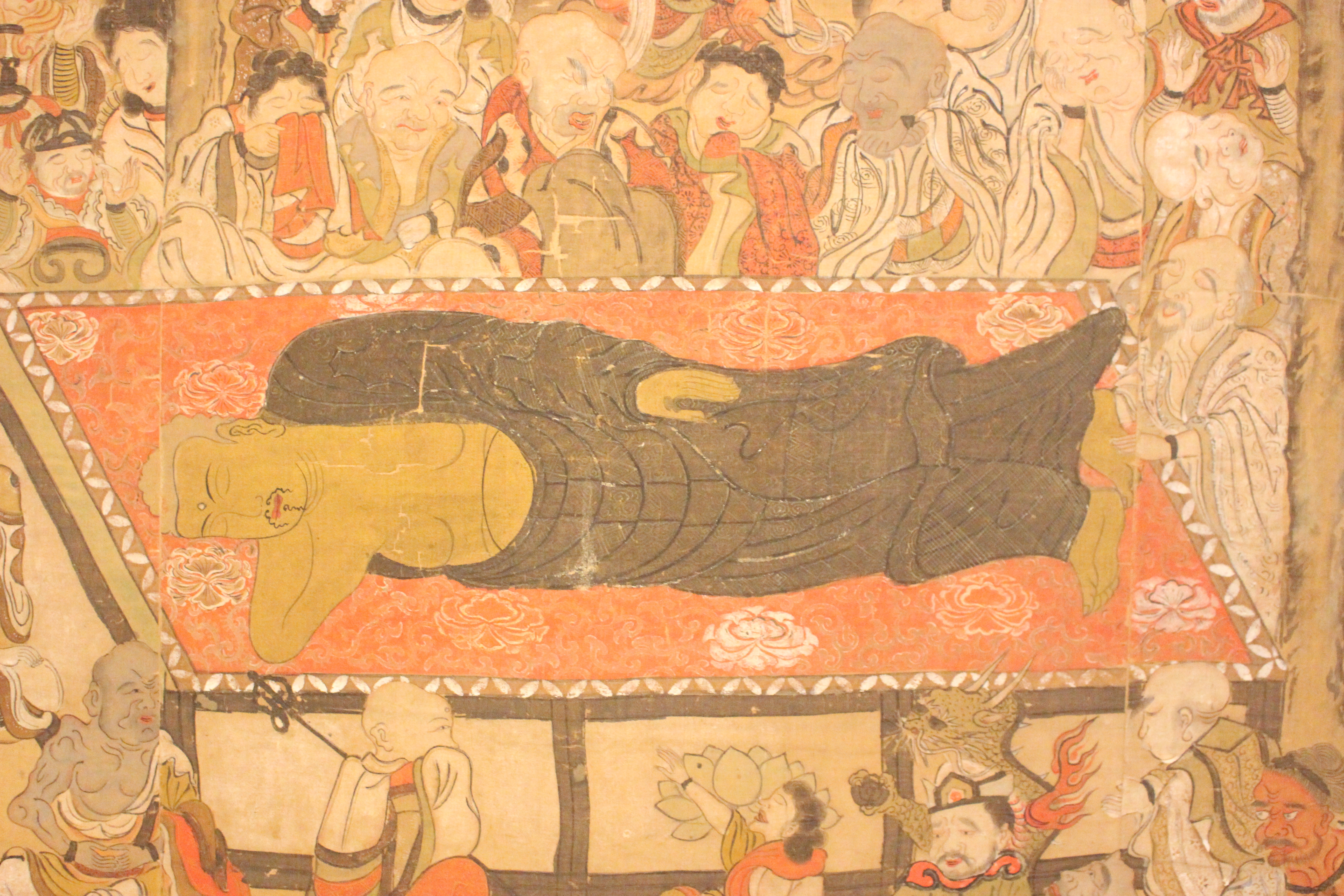 在庫即納（27A）◆◆釈迦涅槃の図（14）　◆超大型137cm幅　◆太巻き仕様　寺院用 仏像