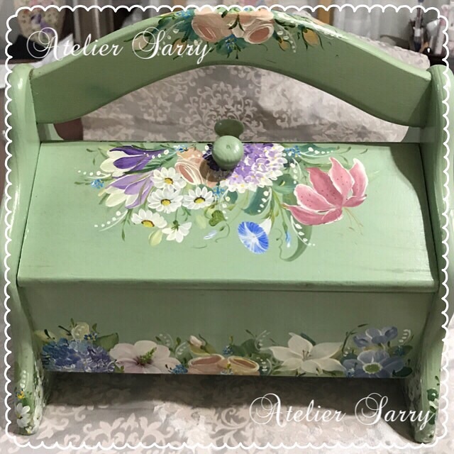 トールペイント(アッセンデルフト) 木製引き出し5段小物入れ 【公式通販】