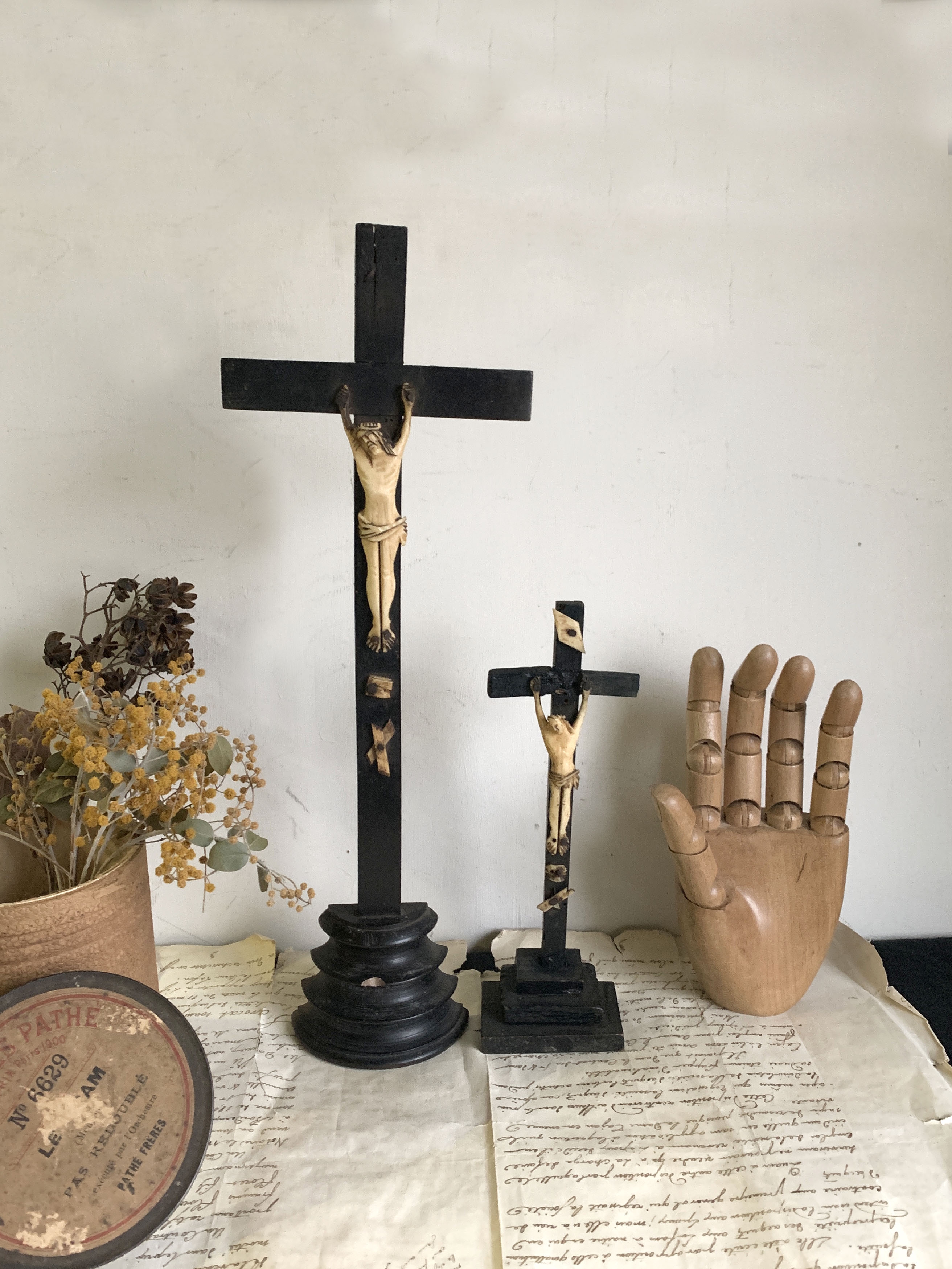 磔刑像　フランス　アンティーク　1800年代　19世紀　キリスト教　十字架　希少 フランス19世紀後期 磔刑像 キリスト アンティーク 十字架