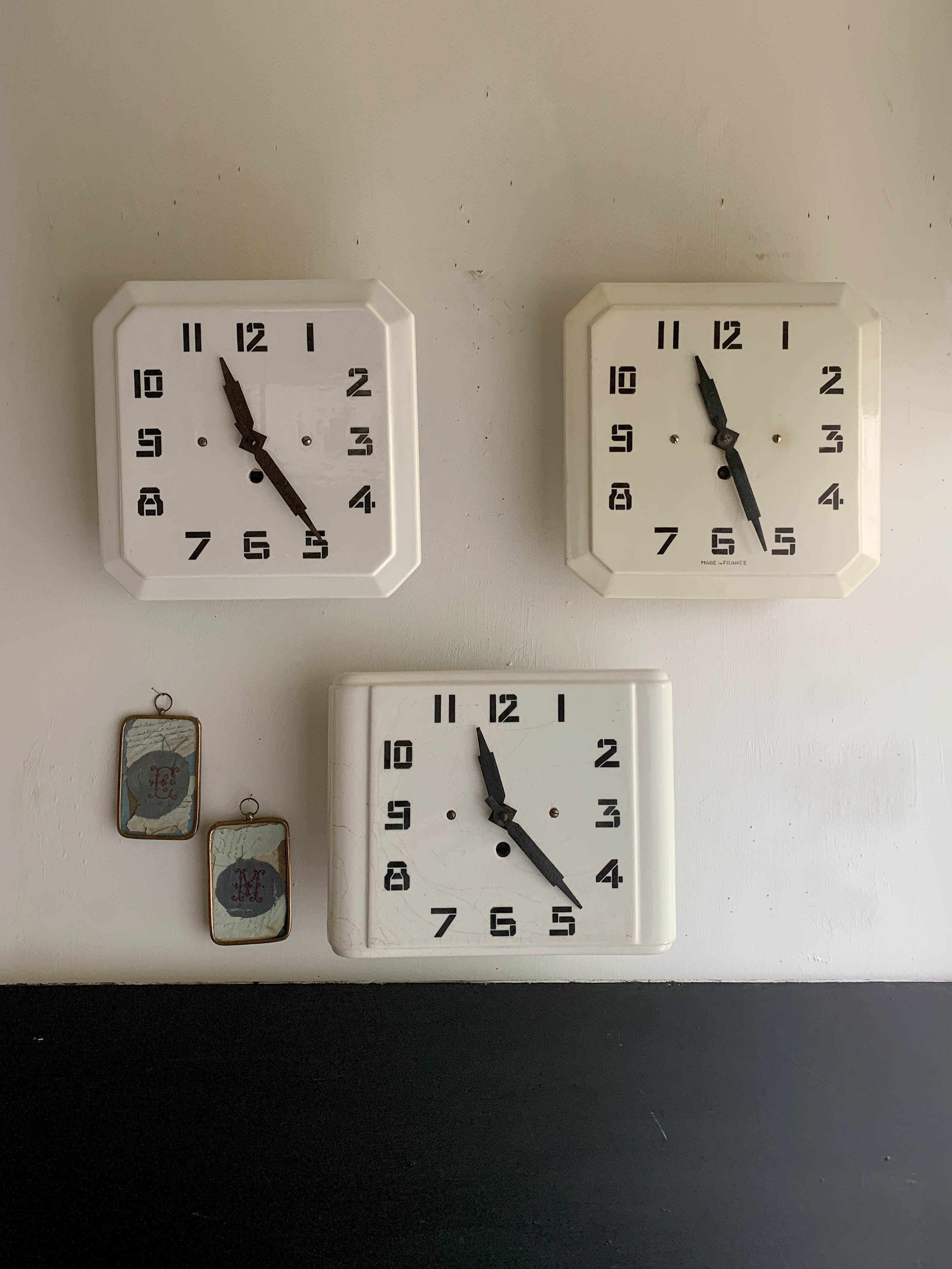 フランス 1940-50s シンプルな陶器の時計 | gsrrb930 BROCANTE／古道具