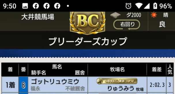 帝王賞 プログラマのダビマス考察