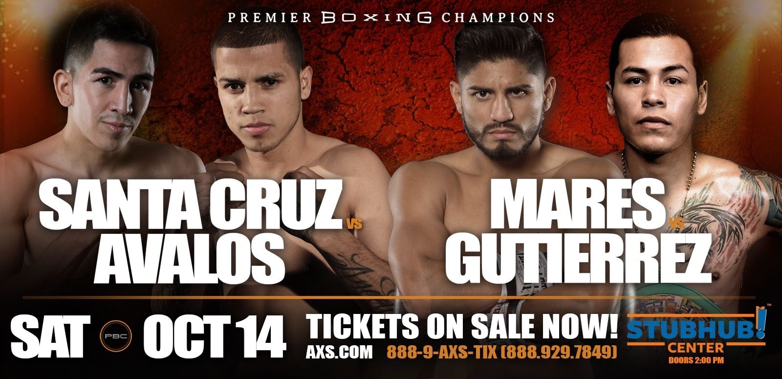 PREMIERE BOXING CHAMPIONS Wフェザー級世界タイトルマッチレオ・サンタクルスvsクリス・アバロス&アブネル・マルス