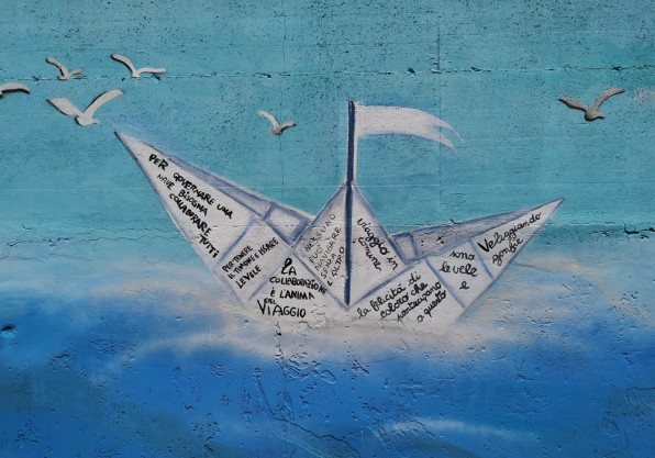 壁画プロジェクト イタリア地域精神医療 Blanco