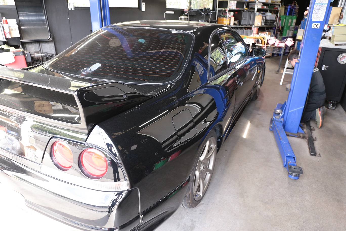 NISSAN スカイラインGT-R BCNR33 社外マフラー交換 社外キャタライザー NISSAN スカイラインGT-R BCNR33 社外マフラー交換 社外キャタライザー
