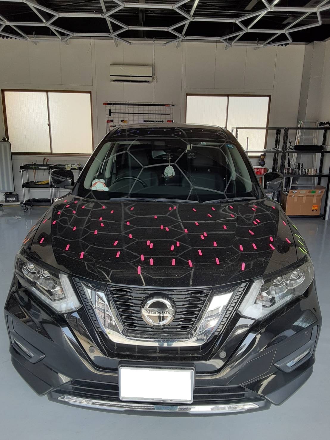 日産 ニッサン エクストレイル 雹害 雹災 デントリペア 鈑金修理