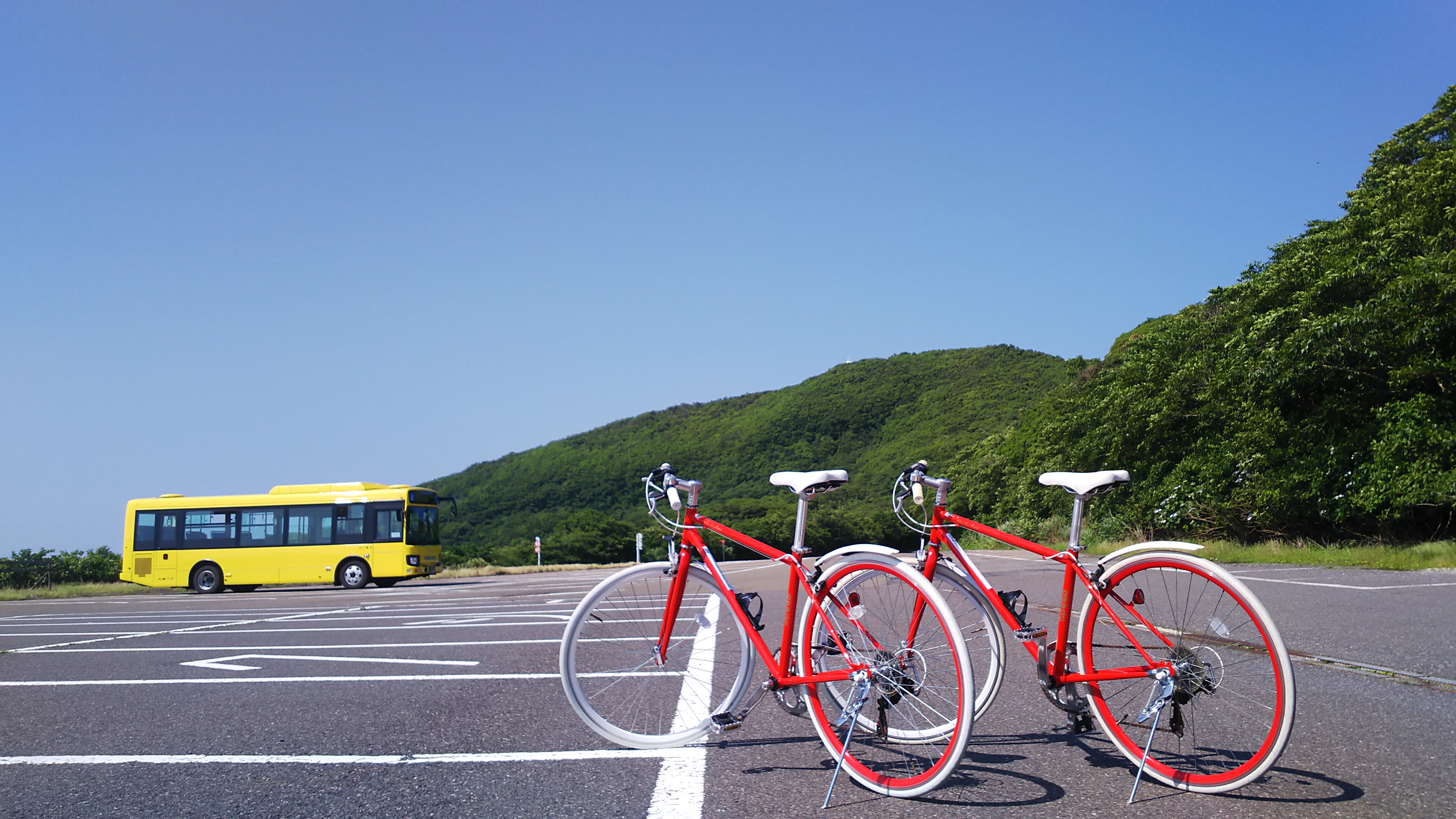 貸自転車 山頂スタートプラン 伊豆大島 レンタカー レンタサイクル戸井商店 貸自転車とレンタカーのお店