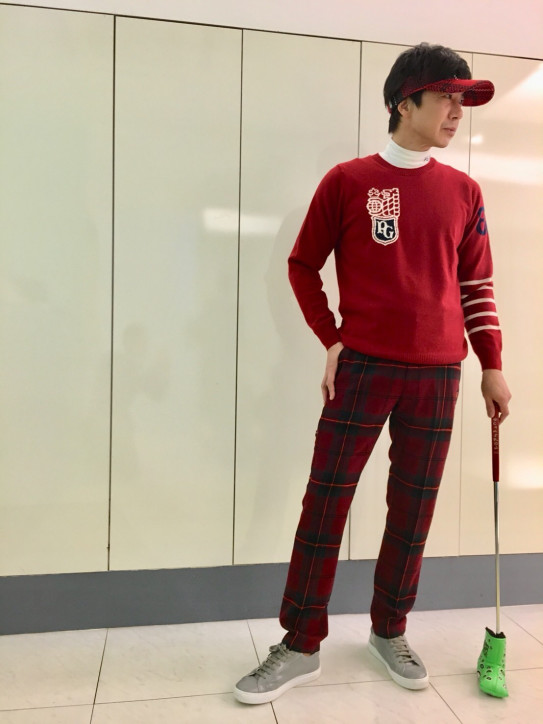 ファッションのインスピレーション 心に強く訴える赤パンツ コーデ メンズ ゴルフ