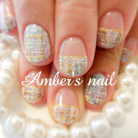 こだわりが詰まったツイードネイル 菊川市 ネイル Amber S Nail アンバーズネイル