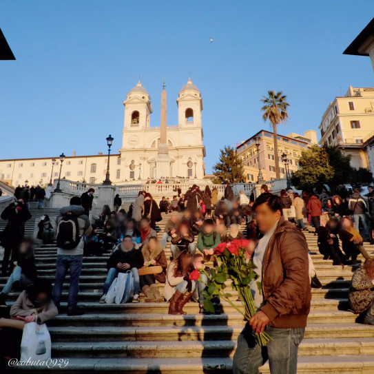 夕暮れのスペイン広場 Italy Rome 旅する幸せ Cobuta Trip