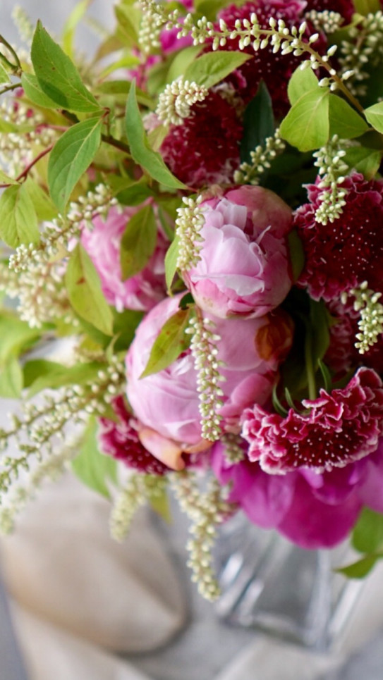 芍薬を使った初夏のブーケ リョウブを合わせて Dans La Marge 花のある暮らし 花が教えてくれること