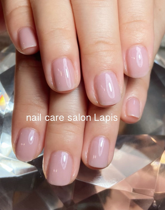 自爪育成ネイルケア 優しいラベンダーカラー Nail Care Salon Lapis