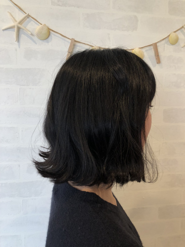 黒髪 切りっぱなしボブ Rig Hair 黒髪 切りっぱなしボブ Rig Hair