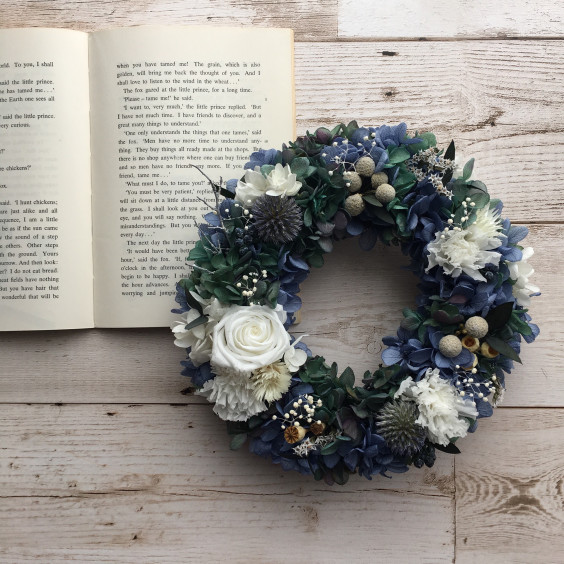 アジサイのリース Neoflower 花空