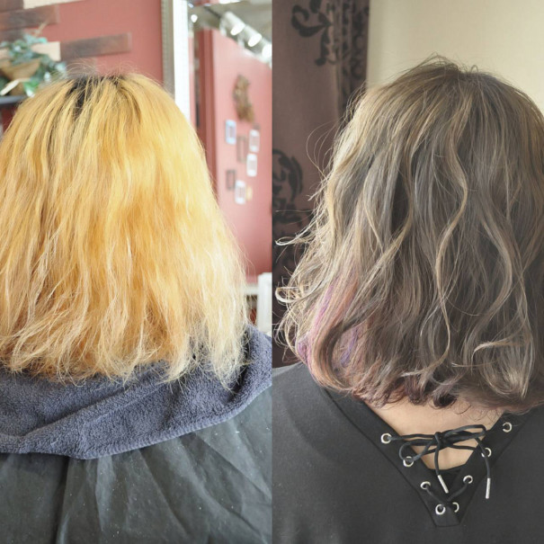 Wインナーカラー アッシュベース バイオレット サーモンピンク インナーカラー 沖縄 浦添 美容室 Hair Support Salon Embellir Wインナーカラー アッシュベース バイオレット サーモンピンク インナーカラー 沖縄 浦添 美容室 Hair Support Salon Embellir
