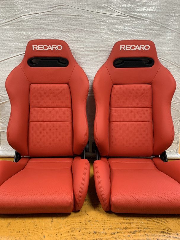 レカロ SR-3 総赤本革張替え！ | KENNY Works 