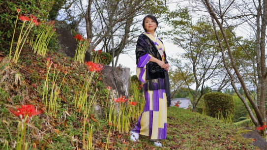 彼岸花 着物 ポートレート撮影会 うらら着物部