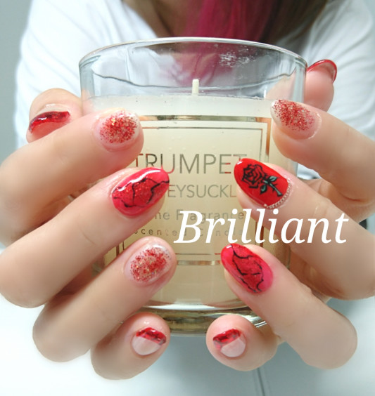 ライブネイル レッドネイル Brilliant Nail Salon