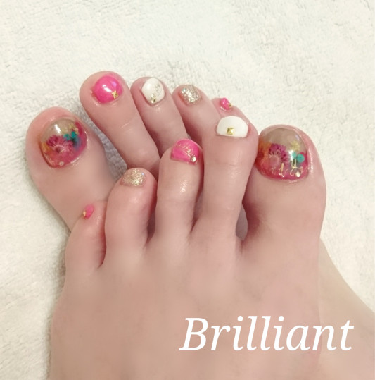 押し花フットネイル Brilliant Nail Salon