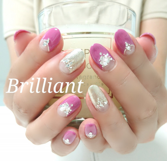 秋ネイル キラキラ きれいネイル Brilliant Nail Salon