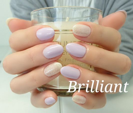 ラベンダーネイル きれい 春ネイル Brilliant Nail Salon