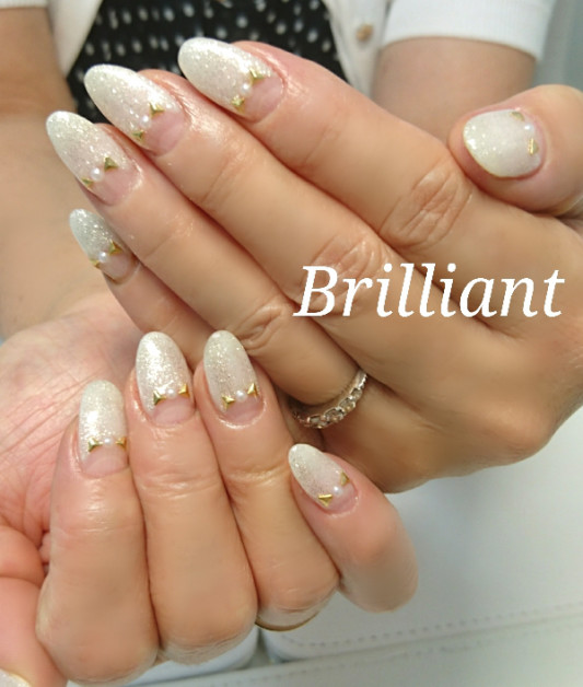 大人かわいい りぼんネイル Brilliant Nail Salon